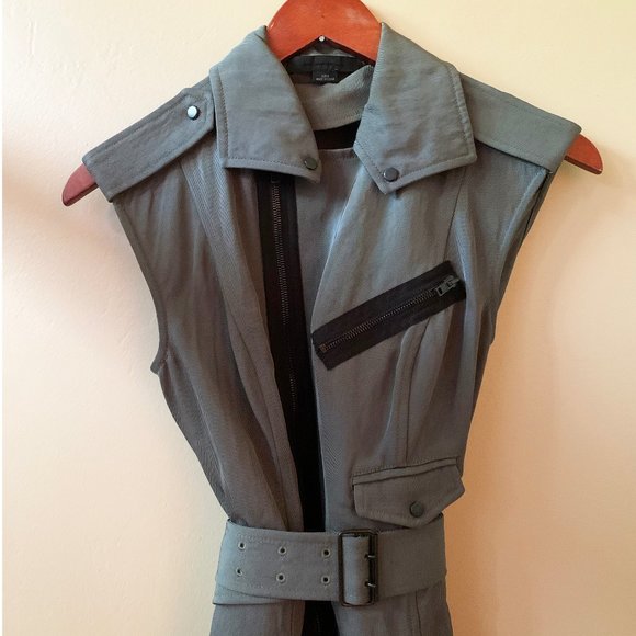 Alexander Wang Military-Style Dress Green Size 4 - Picture 4 of 8